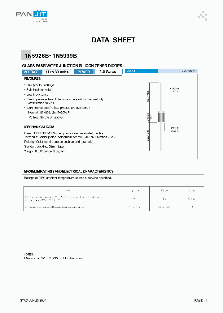 1N5926B04_4121517.PDF Datasheet