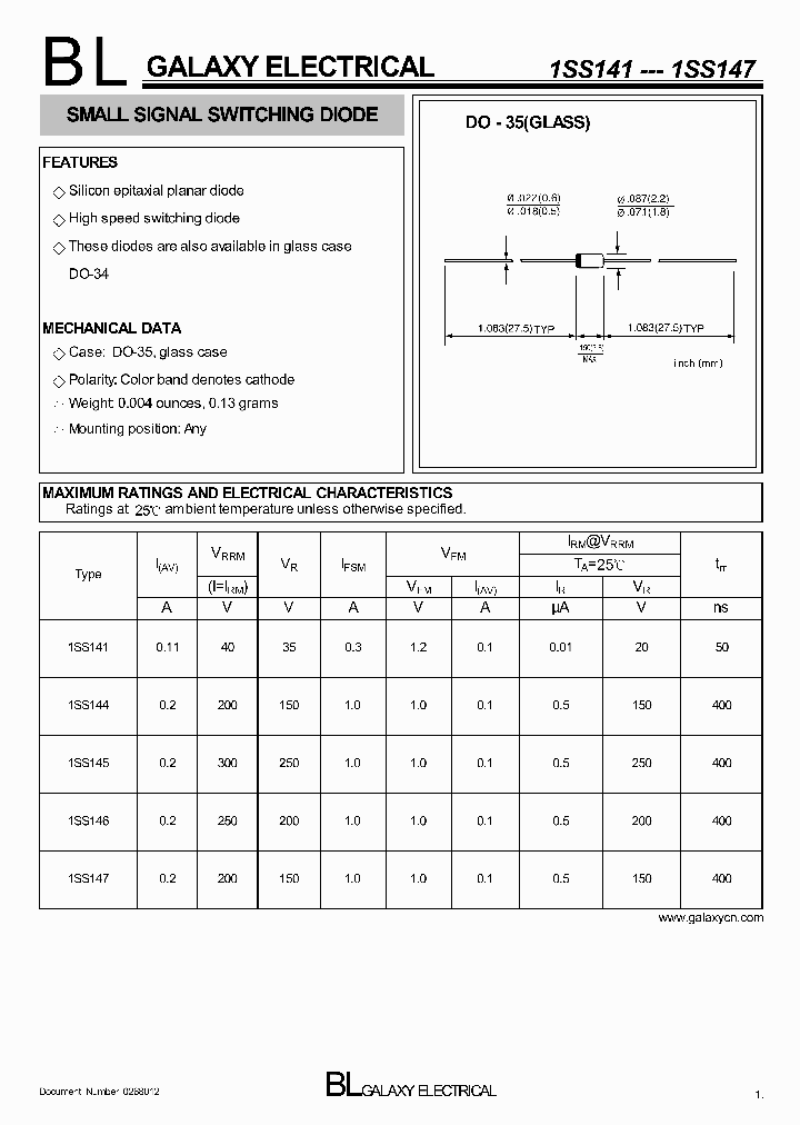 1SS141_4116936.PDF Datasheet