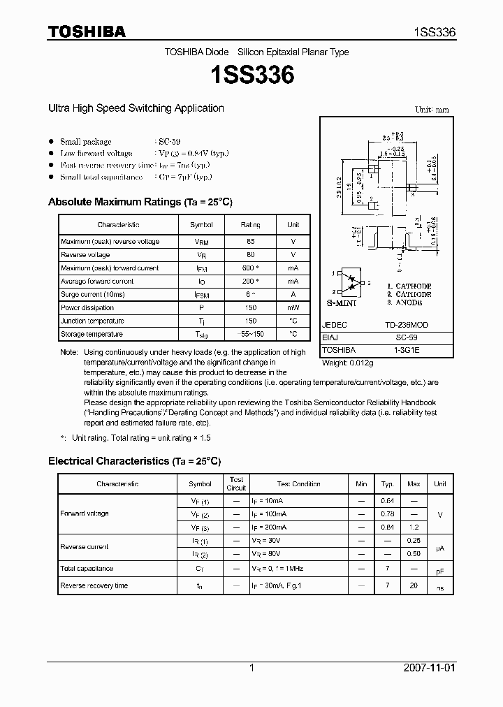 1SS33607_4115876.PDF Datasheet