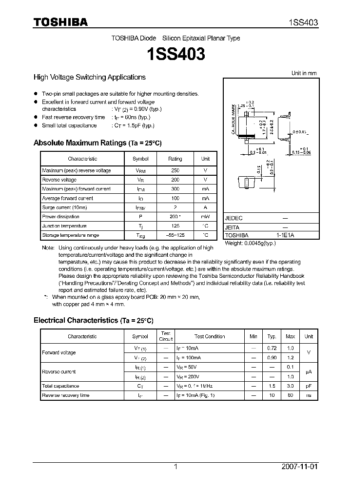 1SS40307_4126172.PDF Datasheet
