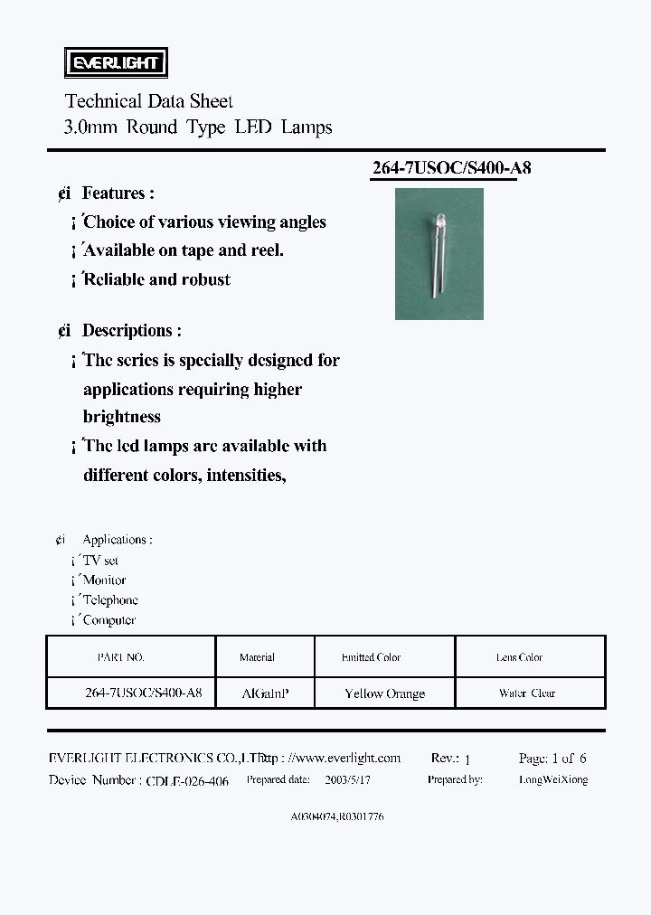 264-7USOC-S400-A8_4163379.PDF Datasheet