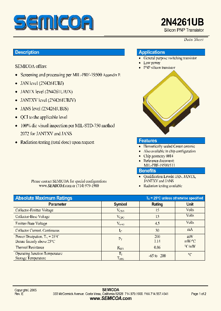 2N4261UB05_4122909.PDF Datasheet