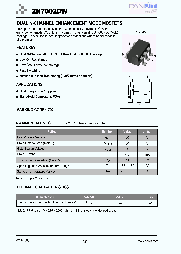 2N7002DW05_4121499.PDF Datasheet