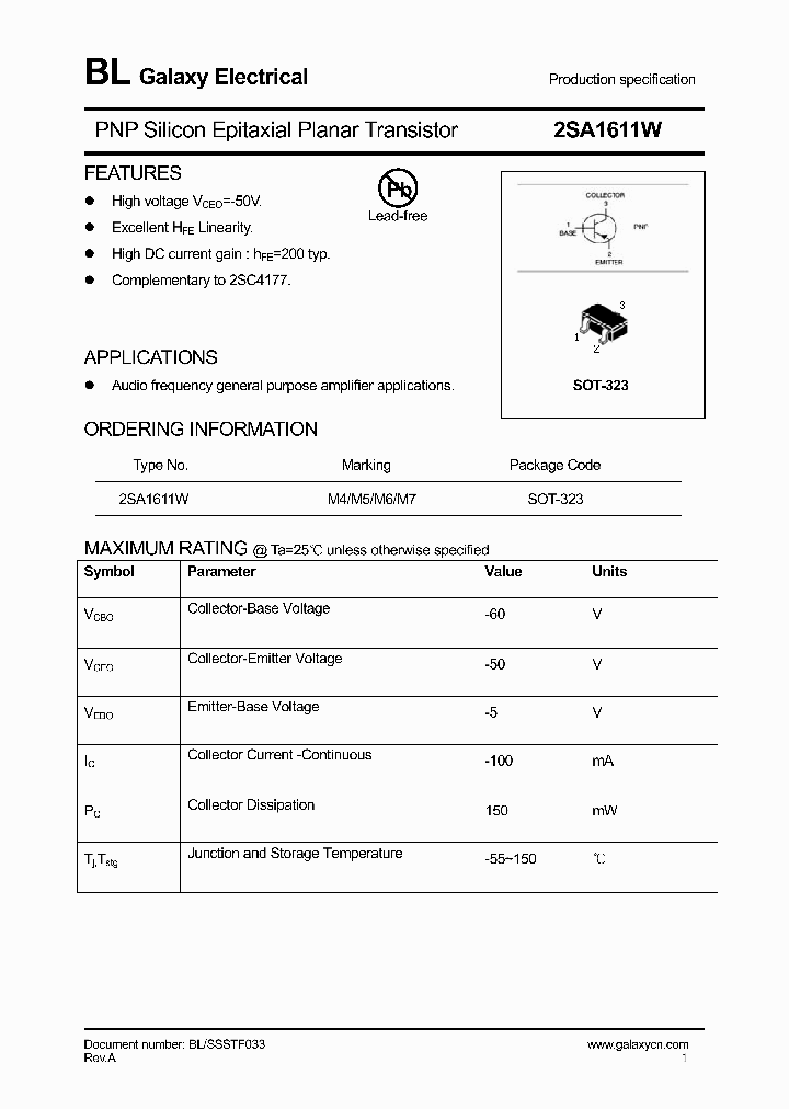 2SA1611W_4153602.PDF Datasheet