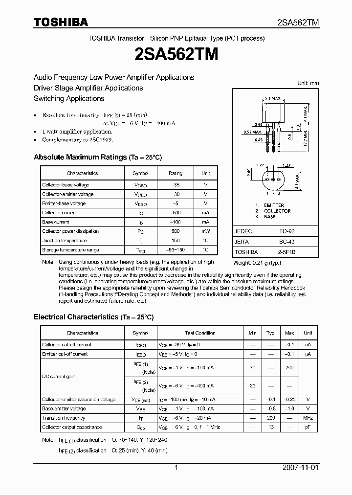 2SA562TM07_4112305.PDF Datasheet