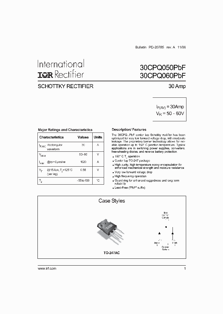 30CPQ060PBF_4131521.PDF Datasheet
