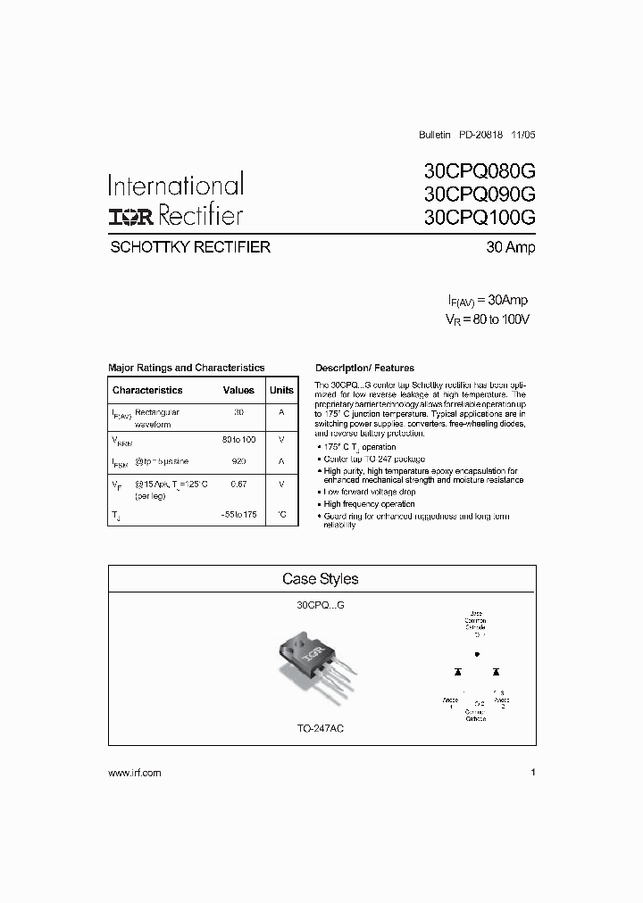 30CPQ100GPBF_4122511.PDF Datasheet