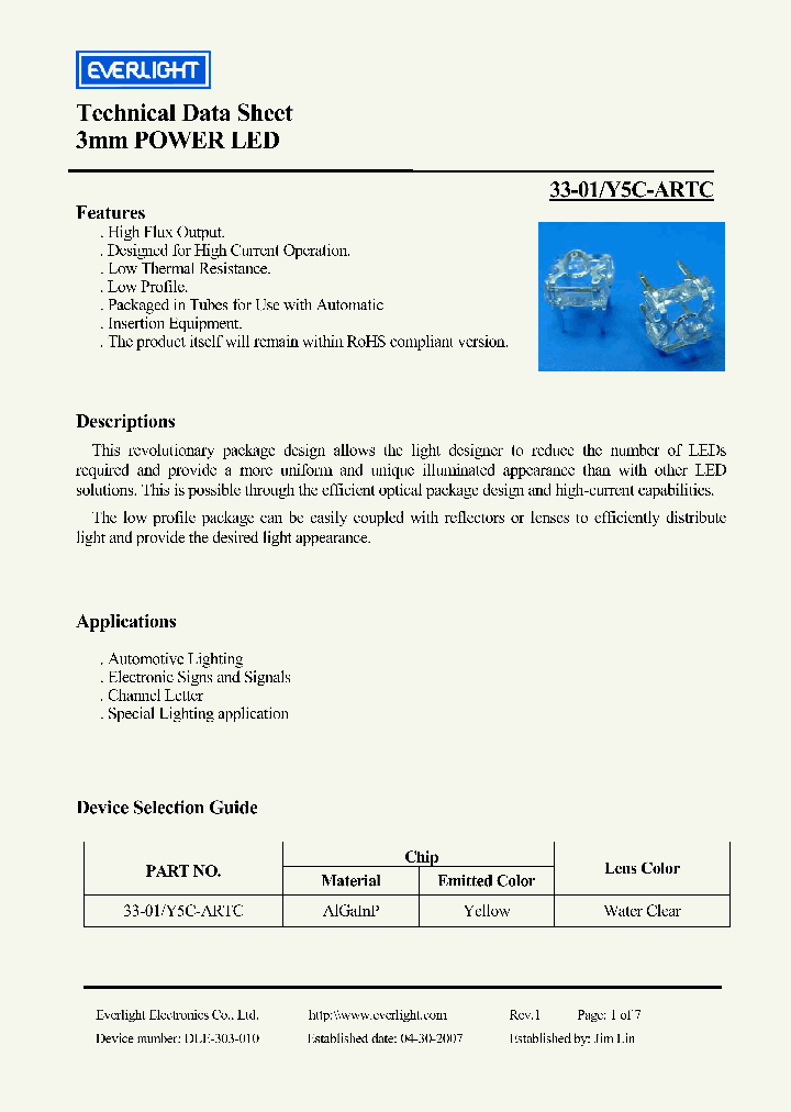 33-01-Y5C-ARTC_4135350.PDF Datasheet