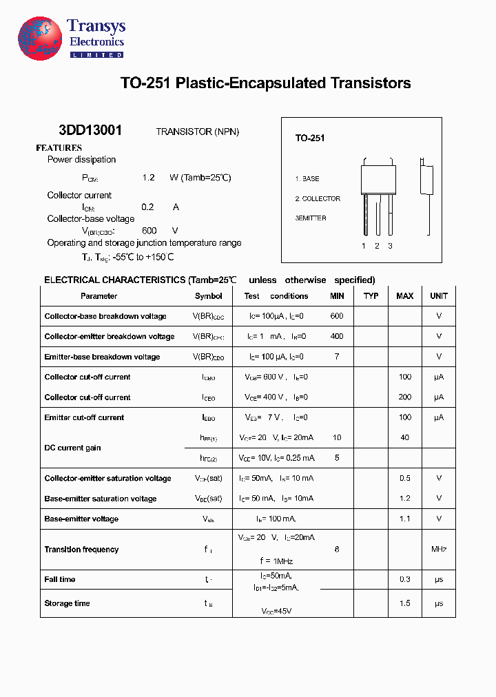 3DD13001_4110353.PDF Datasheet