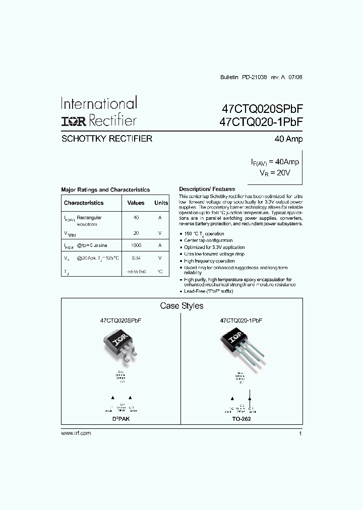 47CTQ020STRLPBF_4131517.PDF Datasheet