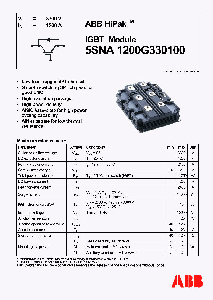 5SNA1200G3301_4157457.PDF Datasheet
