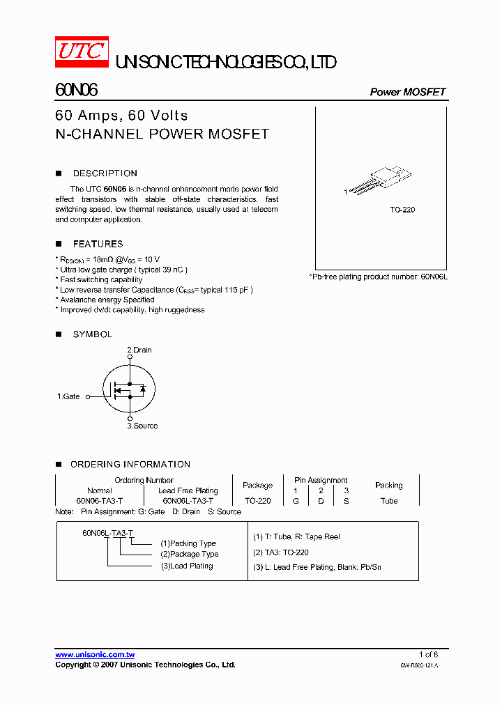 60N06L-TA3-T_4127441.PDF Datasheet