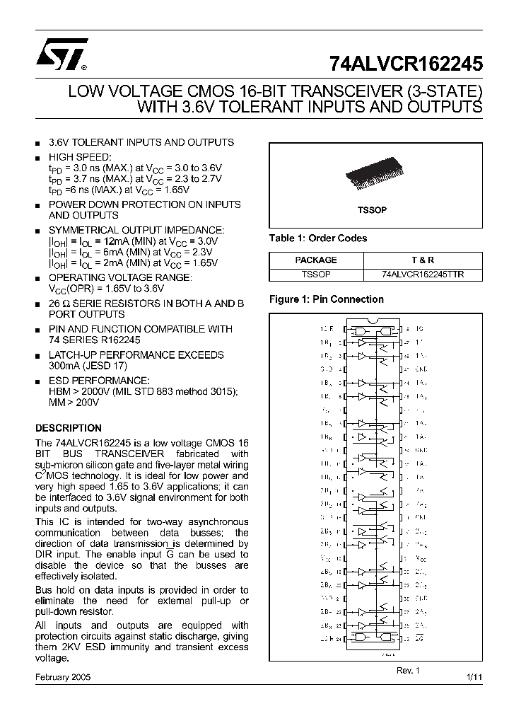 74ALVCR162245TTR_4132755.PDF Datasheet