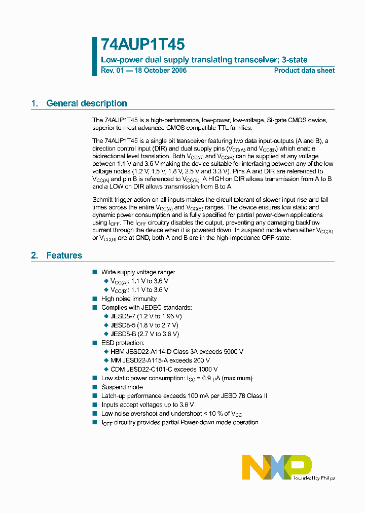 74AUP1T45GF_4136881.PDF Datasheet