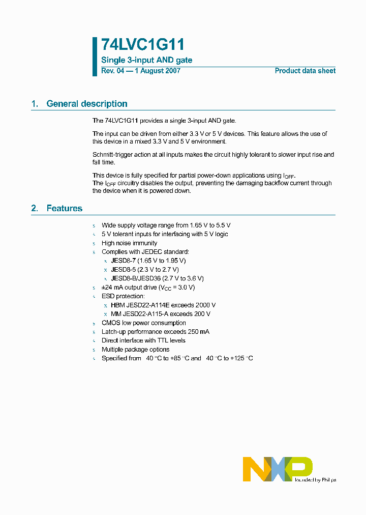 74LVC1G11GF_4128016.PDF Datasheet
