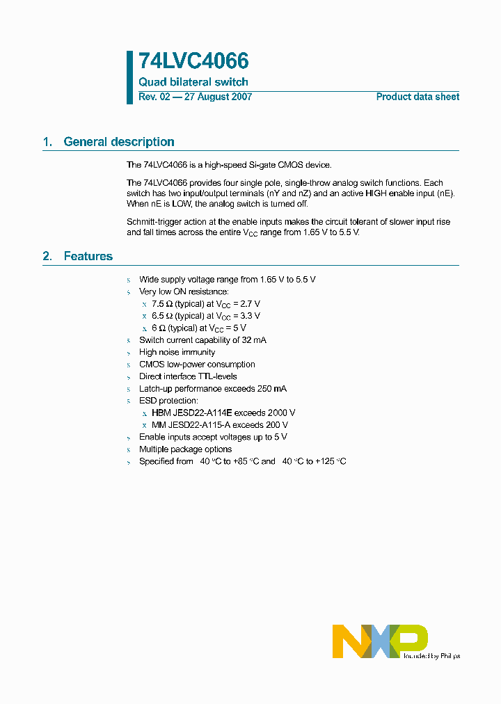 74LVC4066_4115035.PDF Datasheet