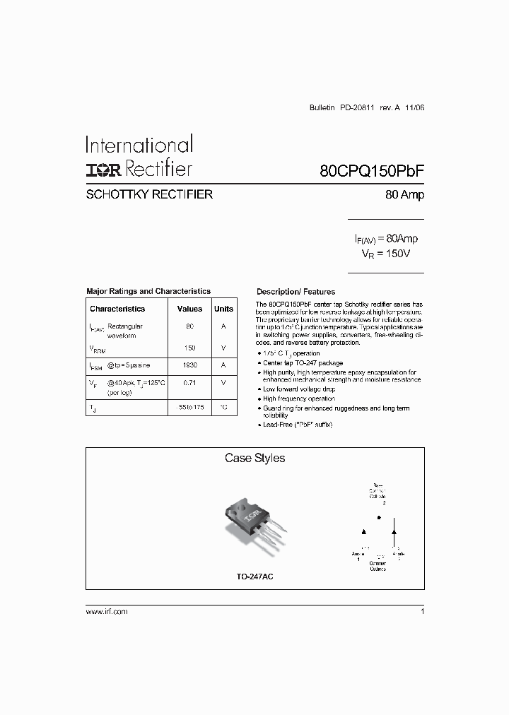 80CPQ150PBF_4118436.PDF Datasheet