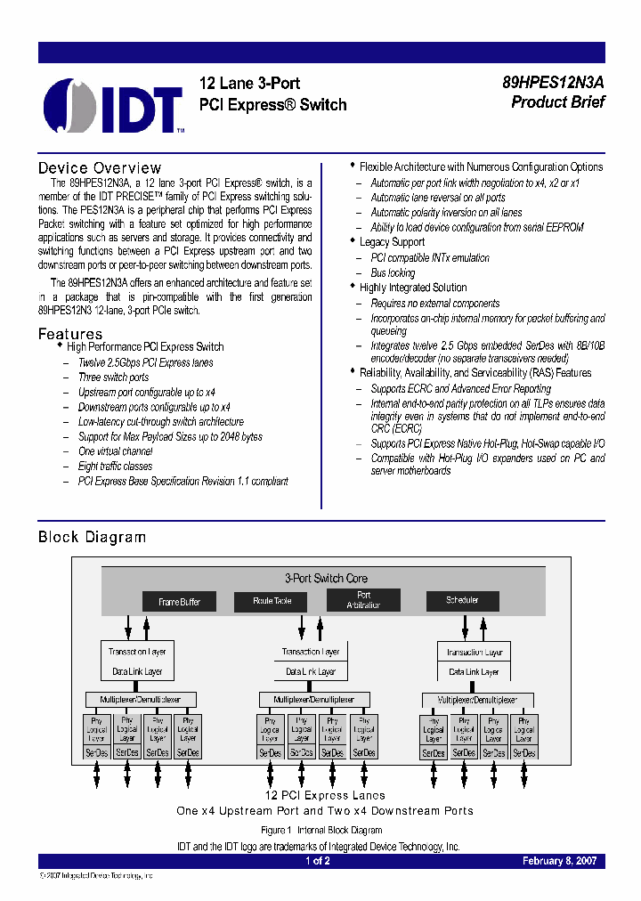 89HPES12N3A_4116920.PDF Datasheet