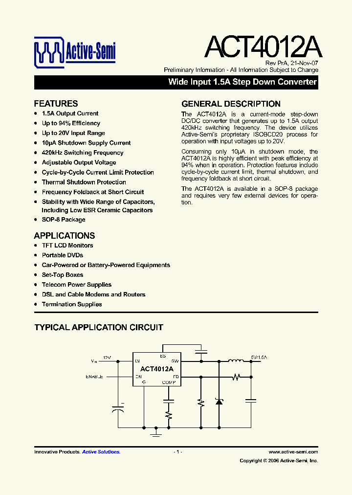 ACT4012A_4116556.PDF Datasheet