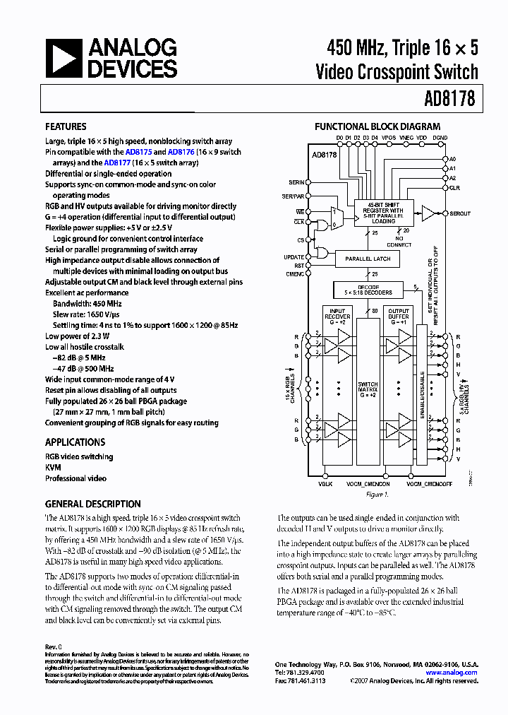 AD8178ABPZ1_4121486.PDF Datasheet