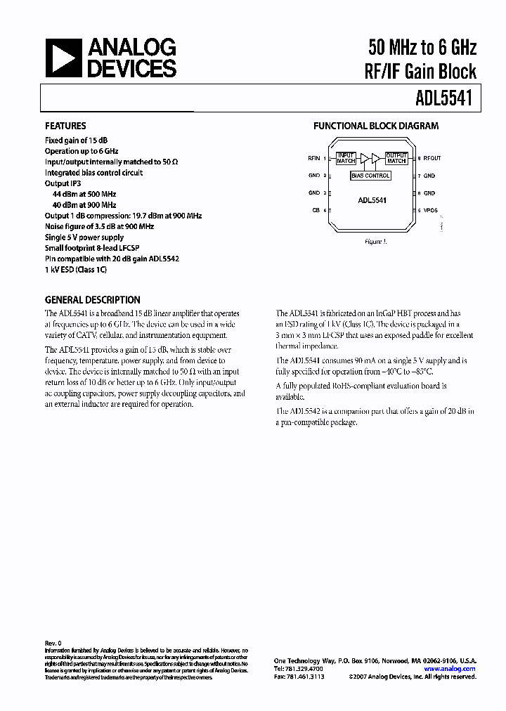 ADL5541ACPZ-R7_4131471.PDF Datasheet