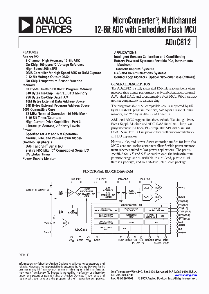 EVAL-ADUC812QS_4133293.PDF Datasheet