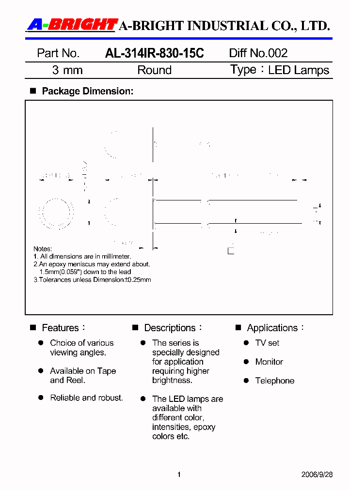 AL-314IR-830-15C_4144370.PDF Datasheet