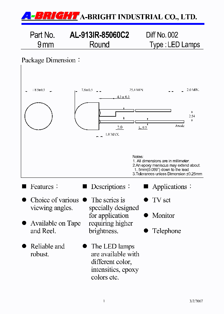 AL-913IR-85060C2_4143695.PDF Datasheet