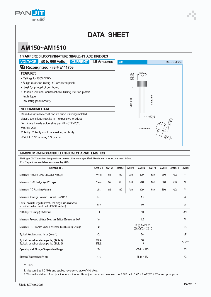 AM15003_4121485.PDF Datasheet