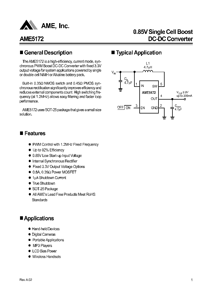 AME5172AEEV330Z_4122495.PDF Datasheet