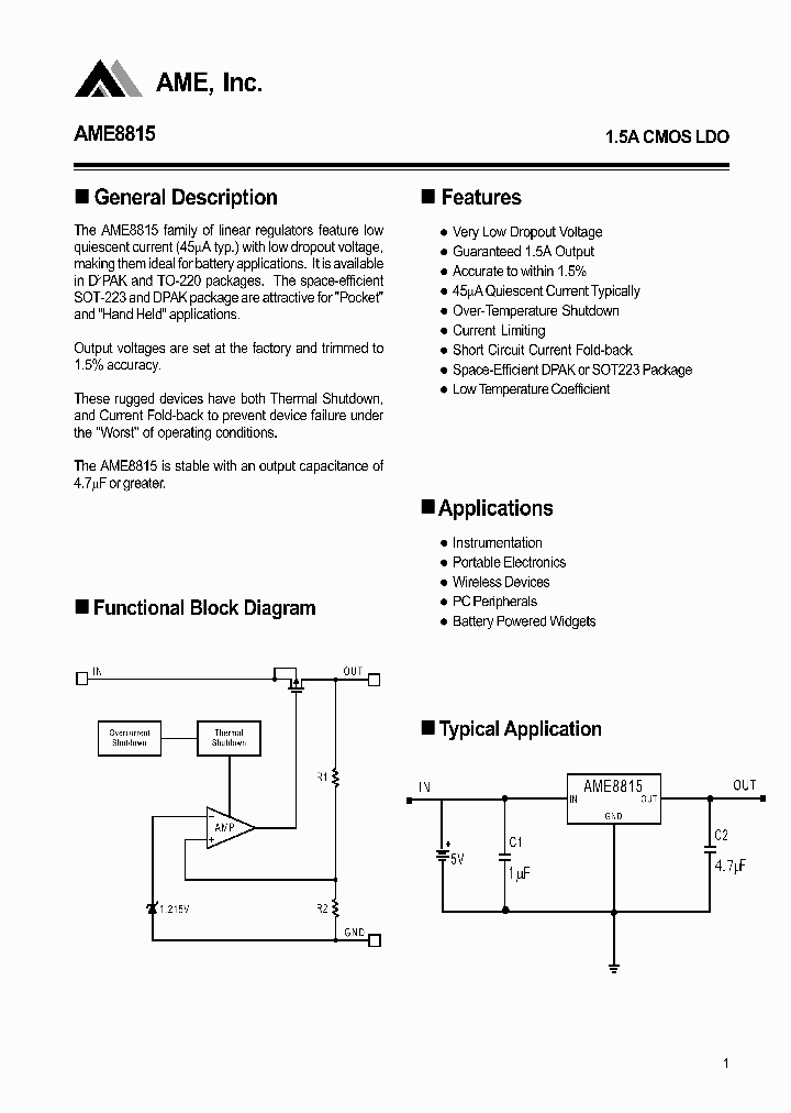 AME8815BEBT330_4107714.PDF Datasheet