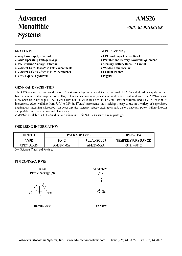 AMS2607_4123923.PDF Datasheet