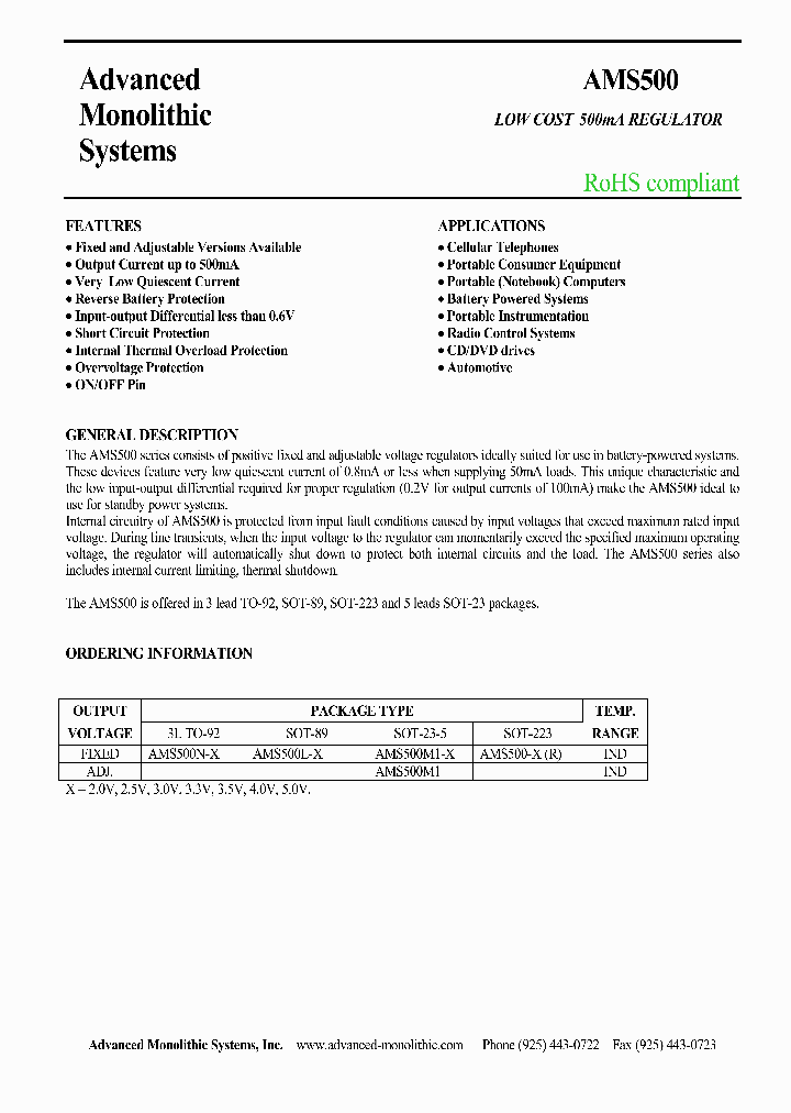 AMS500_4116524.PDF Datasheet