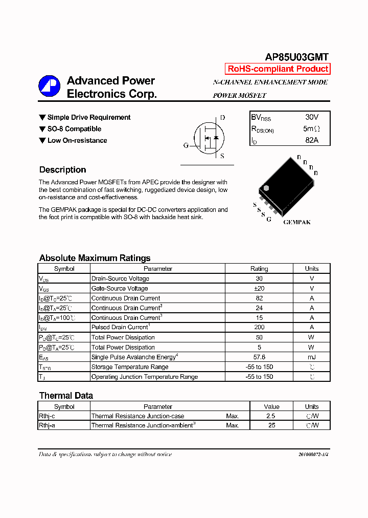 AP85U03GMT_4115407.PDF Datasheet