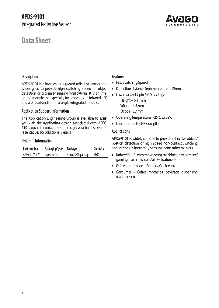 APDS-9101_4111828.PDF Datasheet