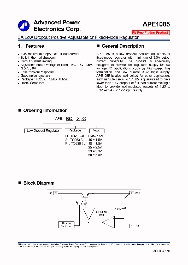 APE1085S15_4127435.PDF Datasheet