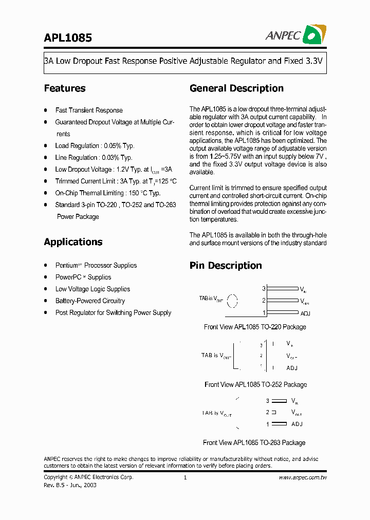 APL1085FCTU_4133149.PDF Datasheet