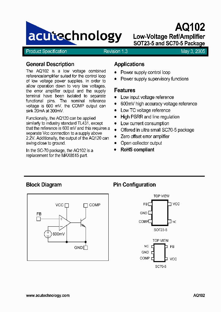 AQ102BY-M5-06-TRL_4126930.PDF Datasheet