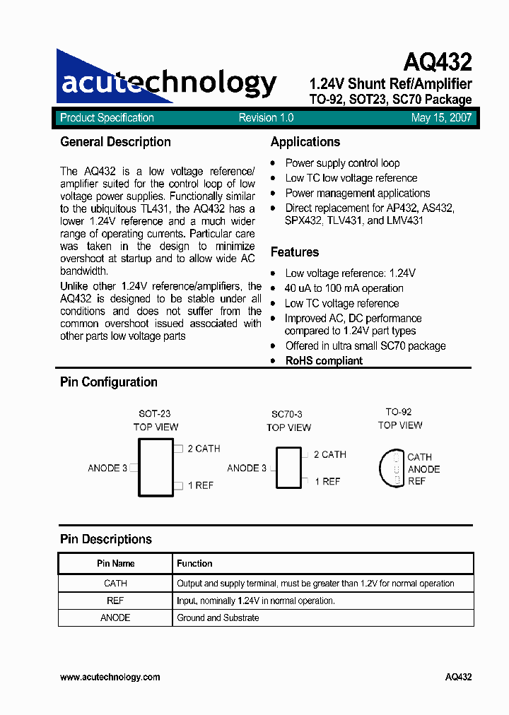 AQ432BZ-N3-12-TRL_4126887.PDF Datasheet