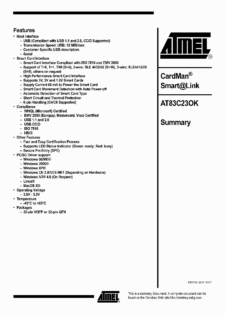 AT83C23OK203-PURUM_4100967.PDF Datasheet
