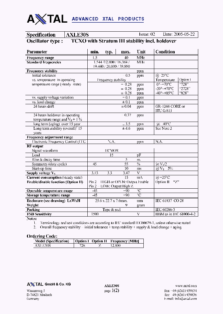 AXLE30S_4155833.PDF Datasheet