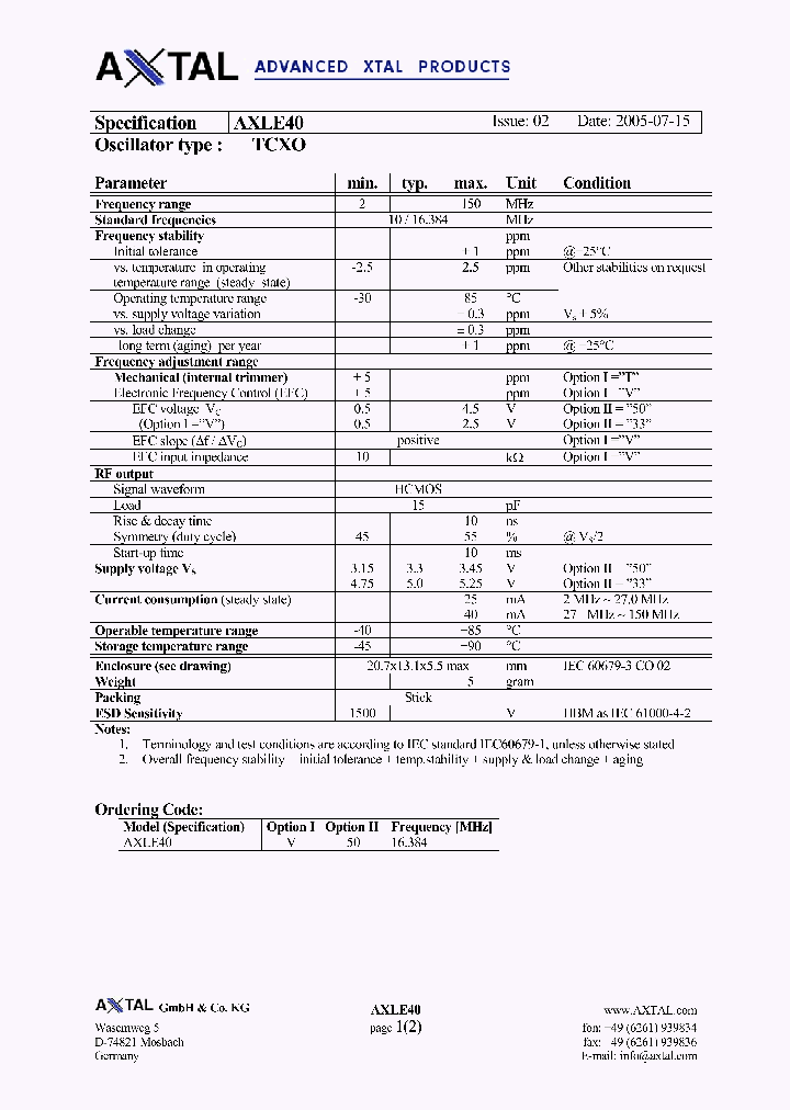 AXLE40_4155834.PDF Datasheet