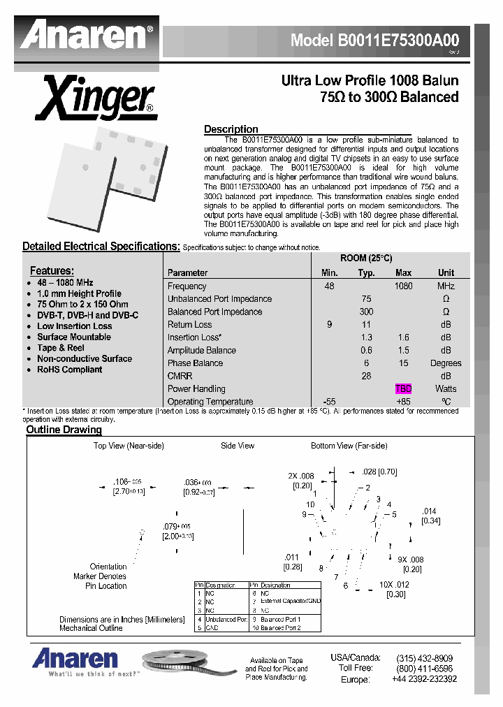 B0011E75300A00_4110435.PDF Datasheet