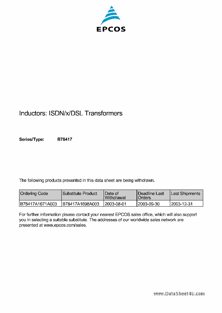 B78417A1671A003_4159355.PDF Datasheet