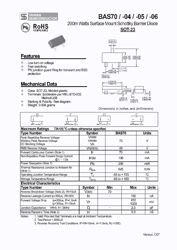 BAS70_4113764.PDF Datasheet