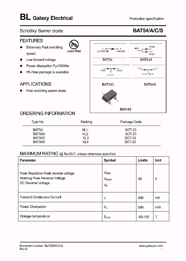 BAT54C_4145354.PDF Datasheet