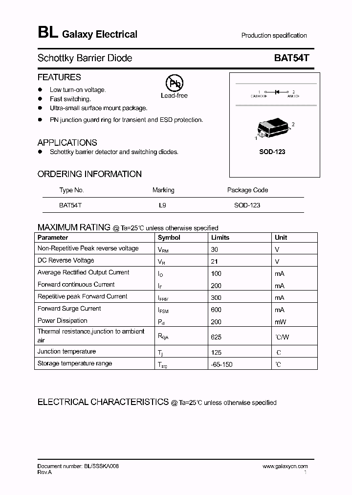 BAT54T_4145683.PDF Datasheet