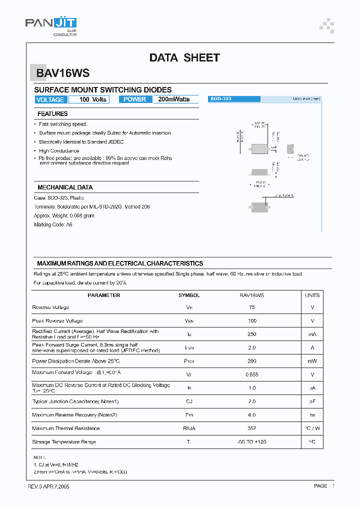 BAV16WS05_4120871.PDF Datasheet