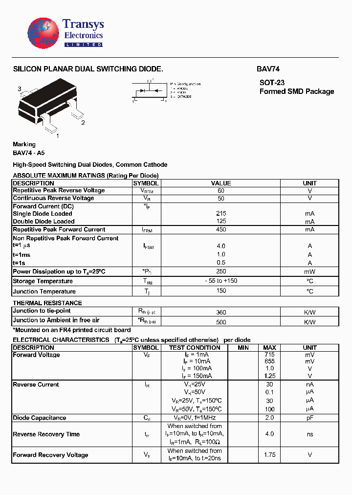 BAV74_4108372.PDF Datasheet
