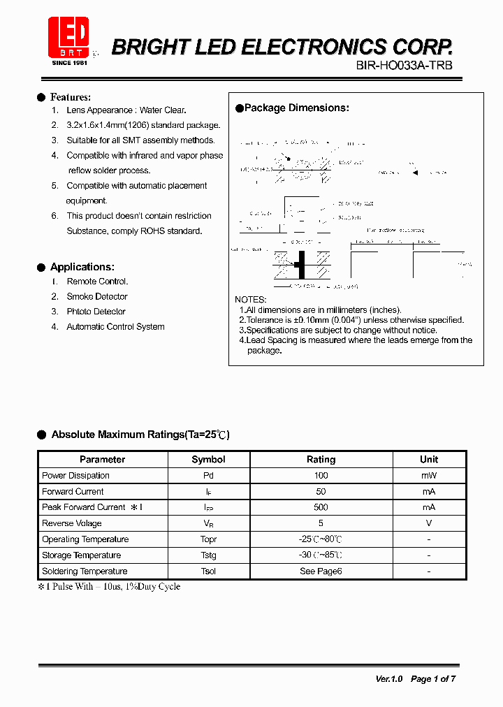 BIR-HO033A-TRB_4129026.PDF Datasheet